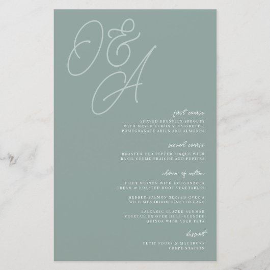 Eukalyptus | Script Watermark Monogram Wedding (Vorderseite)