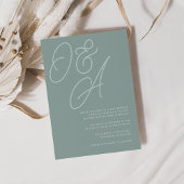 Eukalyptus | Script Watermark Monogram Wedding Einladung