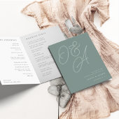 Eukalyptus | Script Watermark Monogram Wedding Programm