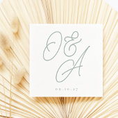 Eukalyptus | Script Watermark Monogram Wedding Serviette