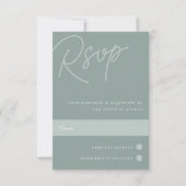 Eukalyptus | Script Watermark Traditionelle RSVP Karte (Vorderseite)