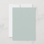 Eukalyptus | Script Watermark Traditionelle RSVP Karte (Rückseite)