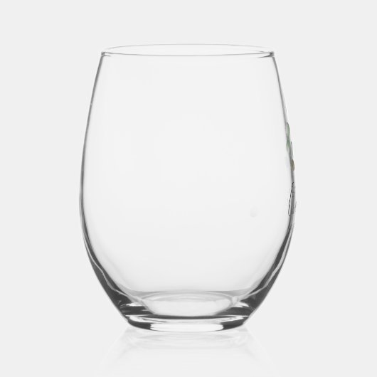 Eukalyptus Script Wedding Bridesmaid Weinglas Ohne Stiel (Rechts)