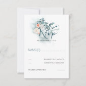 Eukalyptus Script Wedding RSVP Karte (Vorderseite)