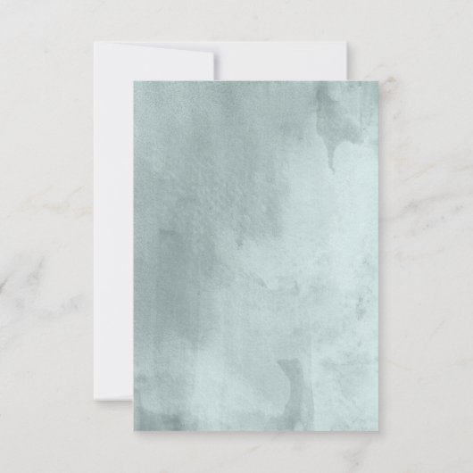 Eukalyptus Script Wedding RSVP Karte (Rückseite)