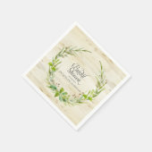 Eukalyptus Seed Blätter Wreath Birch Bark Wood Serviette (Ecke)