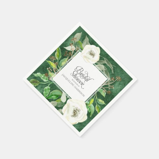 Eukalyptus Seed Leaf Foliage Wreath BOHO Wilde Ros Serviette (Ecke)