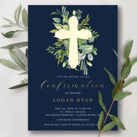 Eukalyptus Serenity Confirmation - Einladung