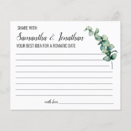 Eukalyptus Share a Date Ideo Shower Game Card Flyer