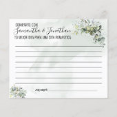 Eukalyptus Share Date Idee Duschen Bilingspiel (Rückseite)