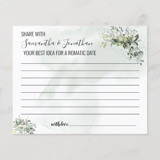 Eukalyptus Share Date Idee Duschen Bilingspiel (Vorderseite)