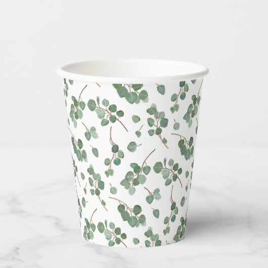 Eukalyptus Silver Dollar Pappbecher (Vorderseite)