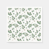 Eukalyptus Silver Dollar Tree Foliage Muster Serviette (Vorderseite)