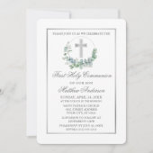 Eukalyptus Silver Erste Kommune Einladung (Vorderseite)