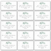 Eukalyptus Silver Foil Wedding Guest Address Label (Vorderseite)