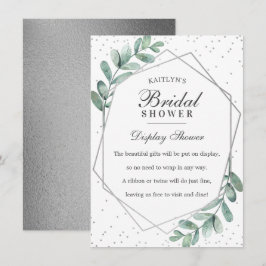 Eukalyptus Silver Geometrisches Brautparty Begleitkarte