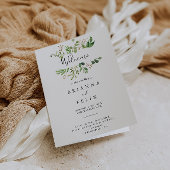 Eukalyptus Simple Brown Floral Folded Wedding Programm