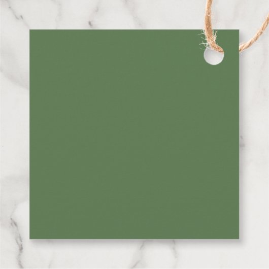 Eukalyptus Simple Brown Floral Wedding Geschenkanhänger (Rückseite)