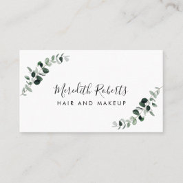 Eukalyptus Simple Eleganthair und Makeup Visitenkarte