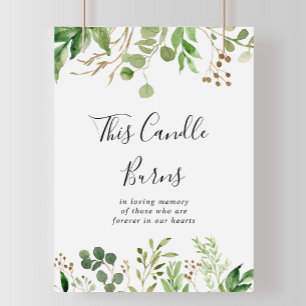 Eukalyptus Simple Floral Diese Kerze Burns Zeichen Poster