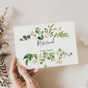 Eukalyptus Simple Floral Wedding Reserviert Zeiche