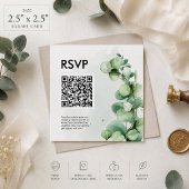 Eukalyptus simple greenerenery qr code uAwg weddin Begleitkarte
