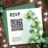 Eukalyptus simple greenerenery qr code uAwg weddin Begleitkarte