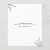 Eukalyptus Simple Modern Wedding Einladung Flyer (Hinten)