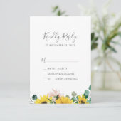 Eukalyptus Simple RSVP Card (Stehend Vorderseite)
