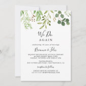 Eukalyptus Simple We Do Wieder Vow Renewal Einladung (Vorderseite)