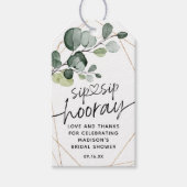 Eukalyptus Sip Sip Hooray Brautparty Gefallen Geschenkanhänger (Vorderseite)