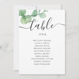 Eukalyptus-Skript für Hochzeitssitze Einladung