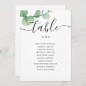 Eukalyptus-Skript für Hochzeitssitze Einladung (Vorne/Hinten)