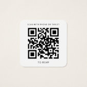 Eukalyptus-Skript-Grün-Hochzeit QR-Code-RSVP (Rückseite)