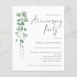 Eukalyptus-Skript-Jubiläum-Party einladen