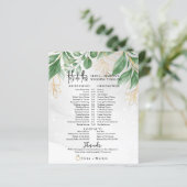 Eukalyptus + Skripttext Hochzeitstag (Stehend Vorderseite)