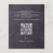 Eukalyptus Slate QR Code Wedding Save the Date Inv (Rückseite)