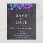 Eukalyptus Slate QR Code Wedding Save the Date Inv (Vorderseite)