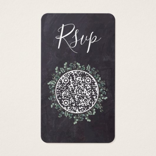 Eukalyptus Slate Wedding Website QR Code UAWG (Vorderseite)