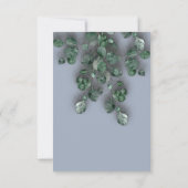 Eukalyptus Smoky Blauer Grünwald Rustikal Einladung (Rückseite)