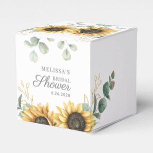 Eukalyptus Sonnenblume Floral Schrift Brautparty Geschenkschachtel