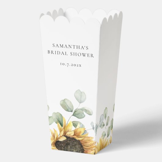 Eukalyptus-Sonnenblume-Liebe im Brautparty Bloom Geschenkschachtel (Rückseite)