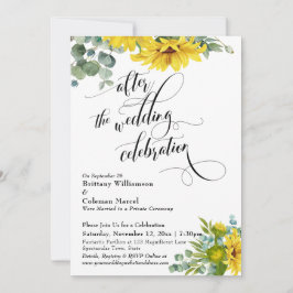 Eukalyptus-Sonnenblume nach Hochzeit Einladung