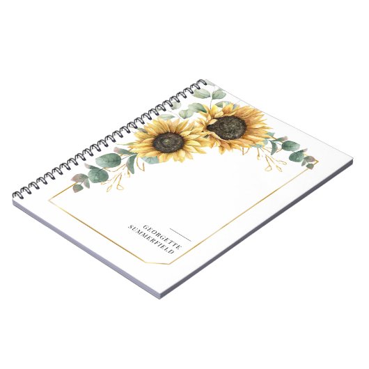 Eukalyptus Sonnenblume Notizblock (Linke Seite)