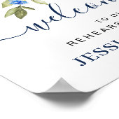 Eukalyptus-Sonnenblume PROBE DINNER Begrüßungszeic Poster (Ecke)