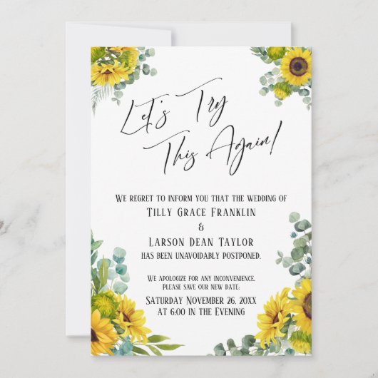 Eukalyptus Sonnenblume Probieren wir diese Karte n (Vorderseite)