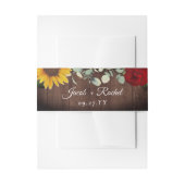 Eukalyptus-Sonnenblume-Rote Rose Einladungsbanderole (Vorderseite Beispiel)