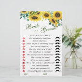 Eukalyptus-Sonnenblume Wasserfarben-Brautparty (Stehend Vorderseite)