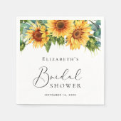Eukalyptus-Sonnenblume Wasserfarbiges Brautparty Serviette (Vorderseite)