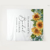 Eukalyptus-Sonnenblume Wasserfarbiges Brautparty Wandteppich (Vorderseite (Horizontal))